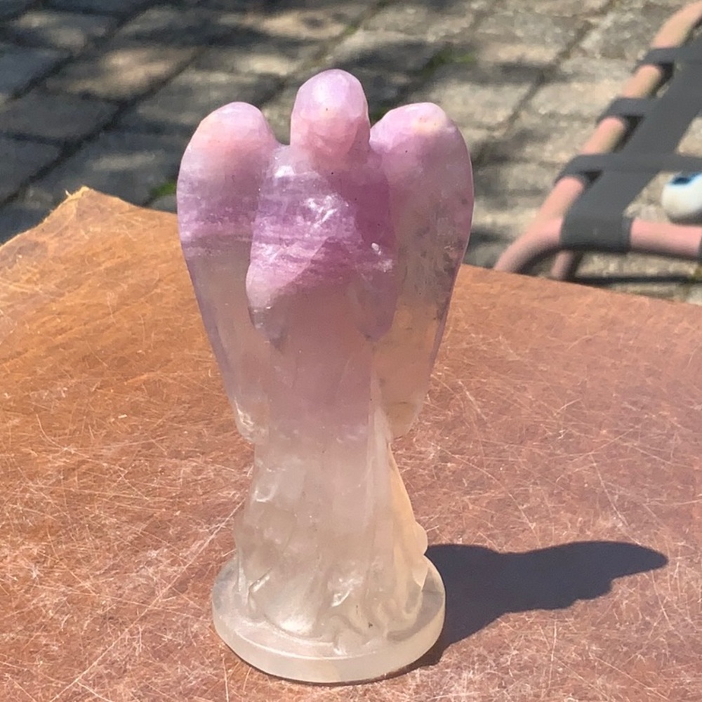 FLUORITE HAND CARVED ANGEL